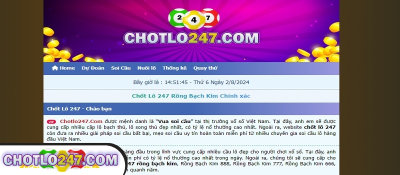 Chotlo247 - Website dự đoán XSMB siêu chuẩn