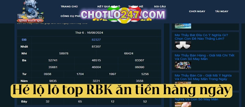 Hé lộ lô top RBK ăn tiền đều hàng ngày